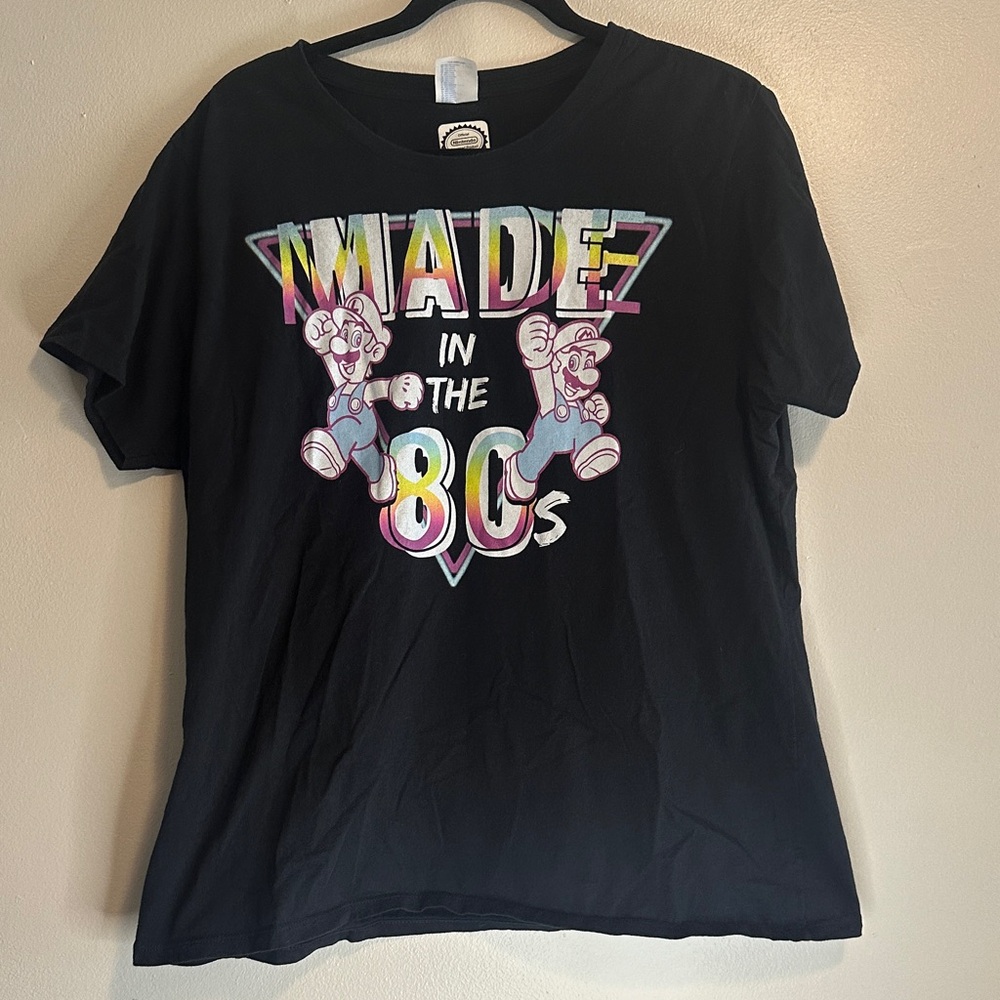 Vintage Nintendo Black 'Made in the 80s' Short Sleeve Tee